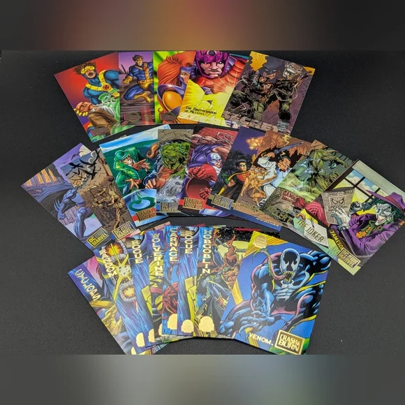 Vintage 90s Marvel Masterpieces Onslaught Spider Man Flair Card Lot 250+ Cards - Picture 6 of 8